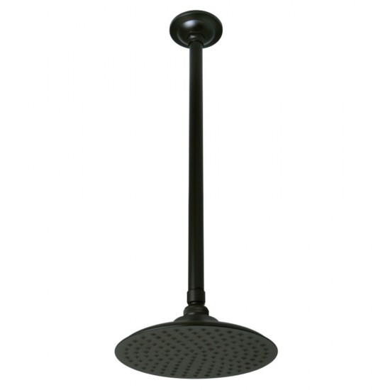 Kingston Brass Victorian 7-3/4 Inch Showerhead with 17 in. Ceiling Mount Shower Arm, Oil Rubbed Bronze