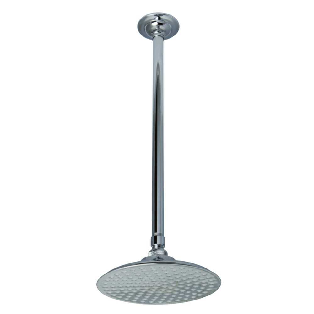 Kingston Brass Trimscape 7-3/4 Inch Showerhead with 17 in. Ceiling Mount Shower Arm, Polished Chrome