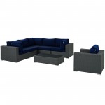 Sojourn 7 Piece Outdoor Patio Sunbrella® Sectional Set