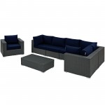 Sojourn 7 Piece Outdoor Patio Sunbrella® Sectional Set