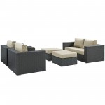 Sojourn 5 Piece Outdoor Patio Sunbrella® Sectional Set