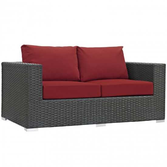 Sojourn 5 Piece Outdoor Patio Sunbrella® Sectional Set