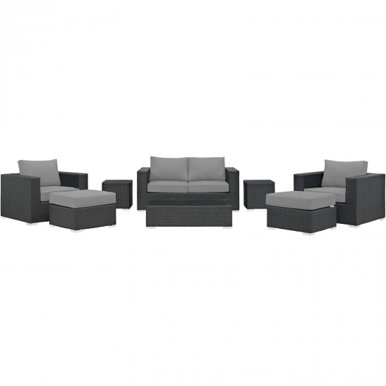 Sojourn 8 Piece Outdoor Patio Sunbrella® Sectional Set