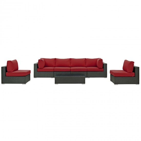 Sojourn 7 Piece Outdoor Patio Sunbrella® Sectional Set