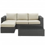 Sojourn 3 Piece Outdoor Patio Sunbrella® Sectional Set