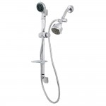 Kingston Brass Shower Combo, Polished Chrome