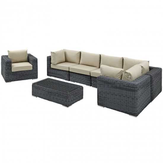 Summon 7 Piece Outdoor Patio Sunbrella® Sectional Set