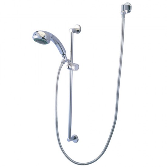 Kingston Brass Shower Combo, Polished Chrome