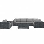 Summon 7 Piece Outdoor Patio Sunbrella® Sectional Set