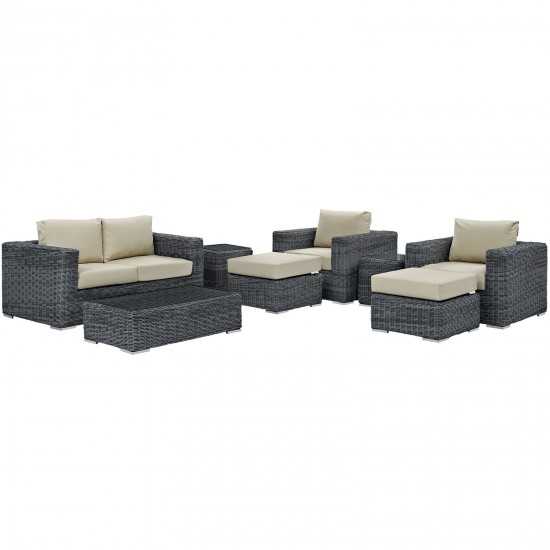 Summon 8 Piece Outdoor Patio Sunbrella® Sectional Set