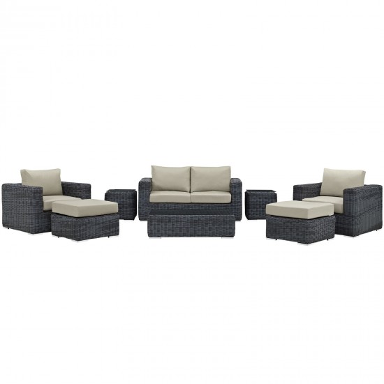 Summon 8 Piece Outdoor Patio Sunbrella® Sectional Set