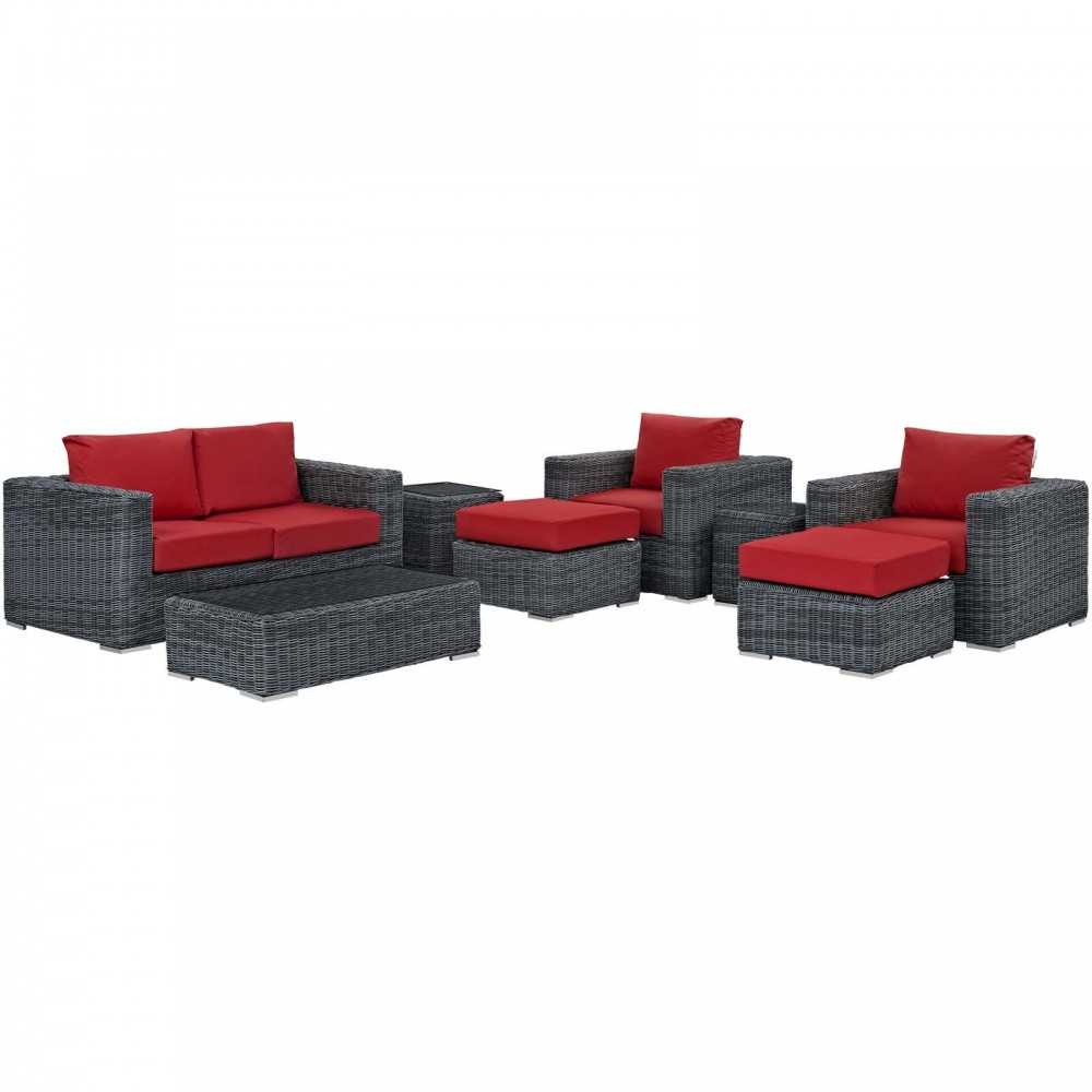 Summon 8 Piece Outdoor Patio Sunbrella® Sectional Set