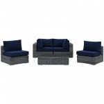 Summon 5 Piece Outdoor Patio Sunbrella® Sectional Set