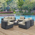 Summon 7 Piece Outdoor Patio Sunbrella® Sectional Set