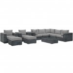 Summon 10 Piece Outdoor Patio Sunbrella® Sectional Set