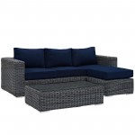 Summon 3 Piece Outdoor Patio Sunbrella® Sectional Set