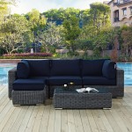 Summon 5 Piece Outdoor Patio Sunbrella® Sectional Set