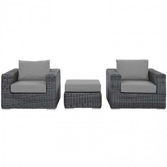 Summon 3 Piece Outdoor Patio Sunbrella® Sectional Set