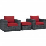 Summon 3 Piece Outdoor Patio Sunbrella® Sectional Set