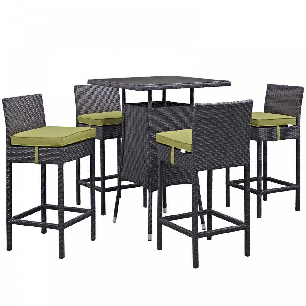 Convene 5 Piece Outdoor Patio Pub Set Convene 5 Piece Outdoor Patio Pub Set