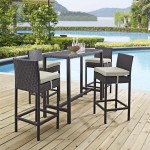 Convene 5 Piece Outdoor Patio Pub Set