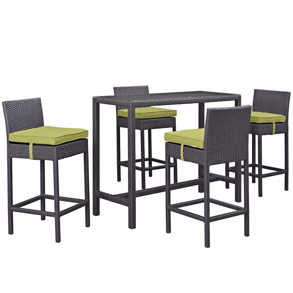 Convene 5 Piece Outdoor Patio Pub Set Convene 5 Piece Outdoor Patio Pub Set