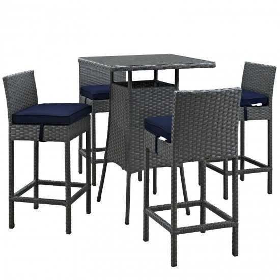 Sojourn 5 Piece Outdoor Patio Sunbrella® Pub Set