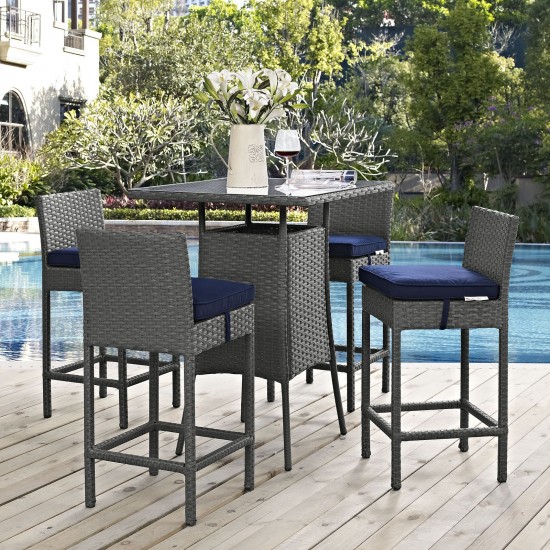 Sojourn 5 Piece Outdoor Patio Sunbrella® Pub Set