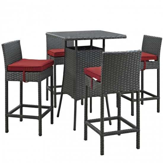 Sojourn 5 Piece Outdoor Patio Sunbrella® Pub Set