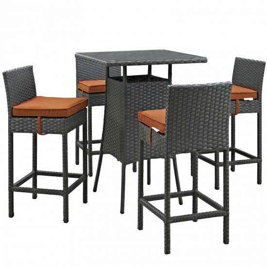 Sojourn 5 Piece Outdoor Patio Sunbrella® Pub Set