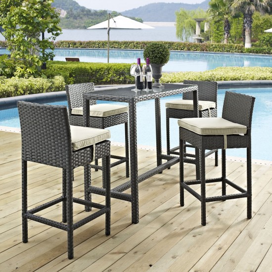 Sojourn 5 Piece Outdoor Patio Sunbrella® Pub Set