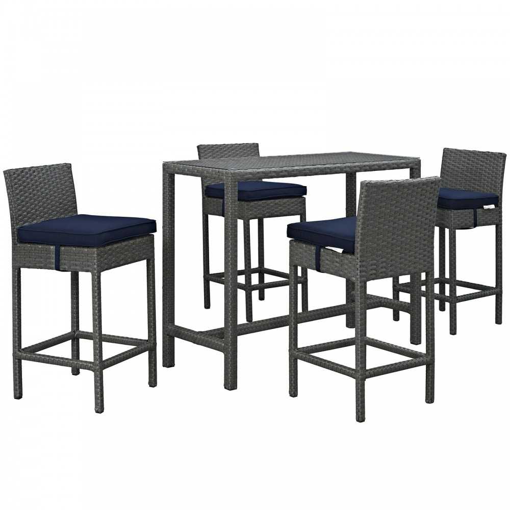 Sojourn 5 Piece Outdoor Patio Sunbrella® Pub Set Sojourn 5 Piece Outdoor Patio Sunbrella® Pub Set