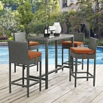 Sojourn 5 Piece Outdoor Patio Sunbrella® Pub Set