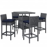 Summon 5 Piece Outdoor Patio Sunbrella® Pub Set