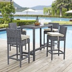 Summon 5 Piece Outdoor Patio Sunbrella® Pub Set