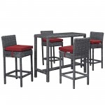 Summon 5 Piece Outdoor Patio Sunbrella® Pub Set