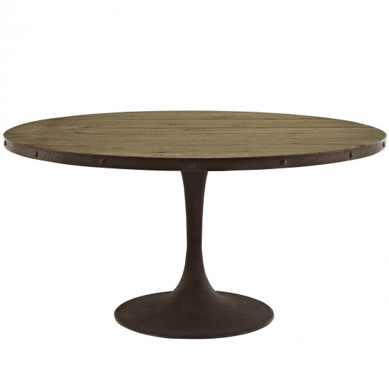 Drive 60" Round Wood Top Dining Table