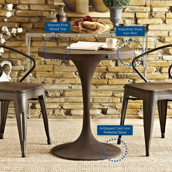 Drive 28" Round Wood Top Dining Table