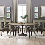 Drive 78" Oval Wood Top Dining Table