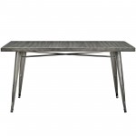 Alacrity Rectangle Metal Dining Table