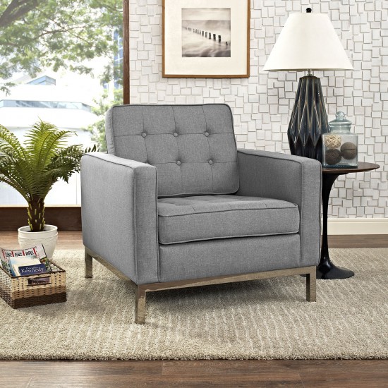 Loft Upholstered Fabric Armchair