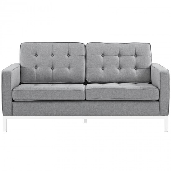 Loft Upholstered Fabric Loveseat