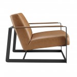 Seg Vegan Leather Accent Chair