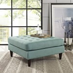 Empress Upholstered Fabric Large Ottoman