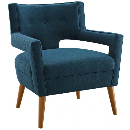 Sheer Upholstered Fabric Armchair