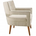 Sheer Upholstered Fabric Armchair