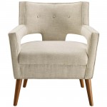 Sheer Upholstered Fabric Armchair