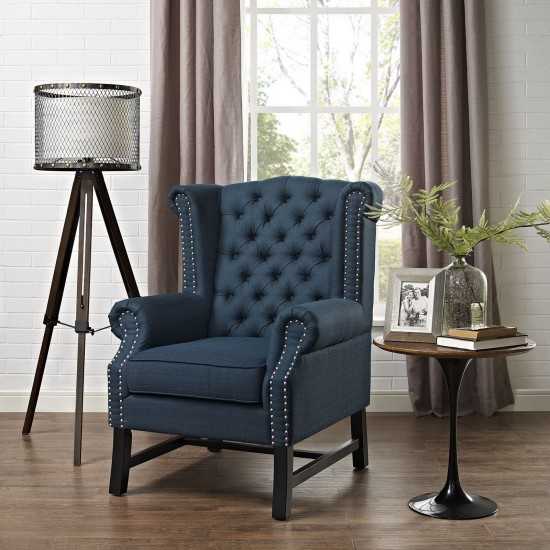 Steer Upholstered Fabric Armchair