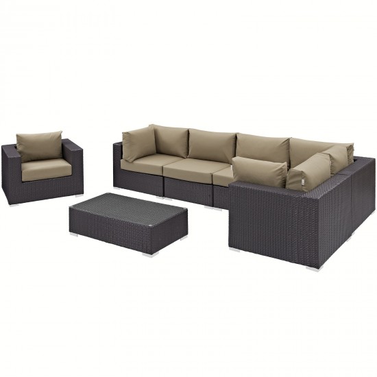 Convene 7 Piece Outdoor Patio Sectional Set