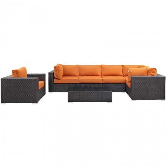 Convene 7 Piece Outdoor Patio Sectional Set